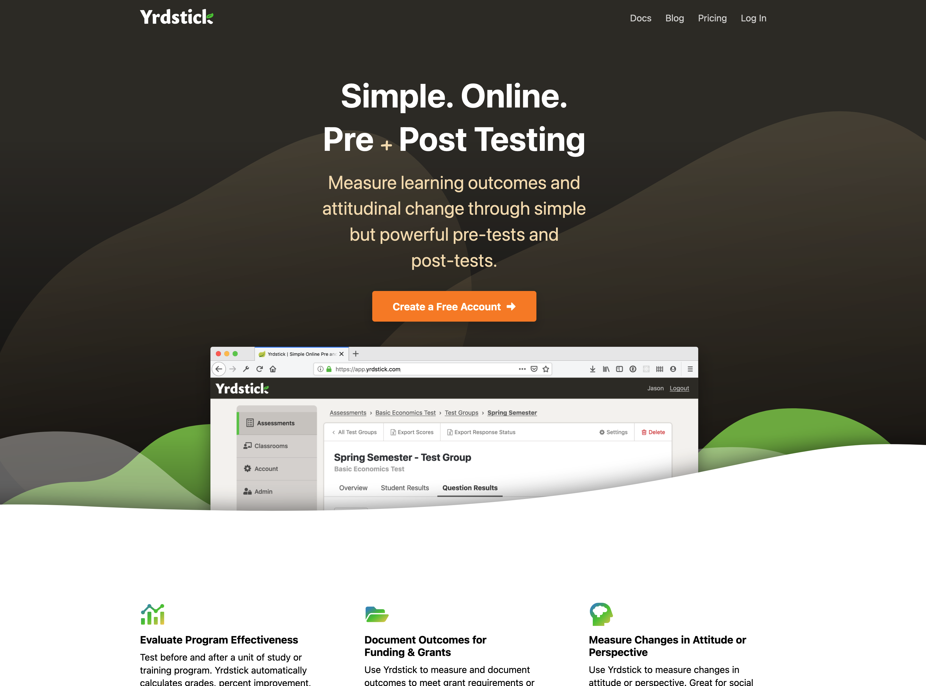 Yrdstick home page
